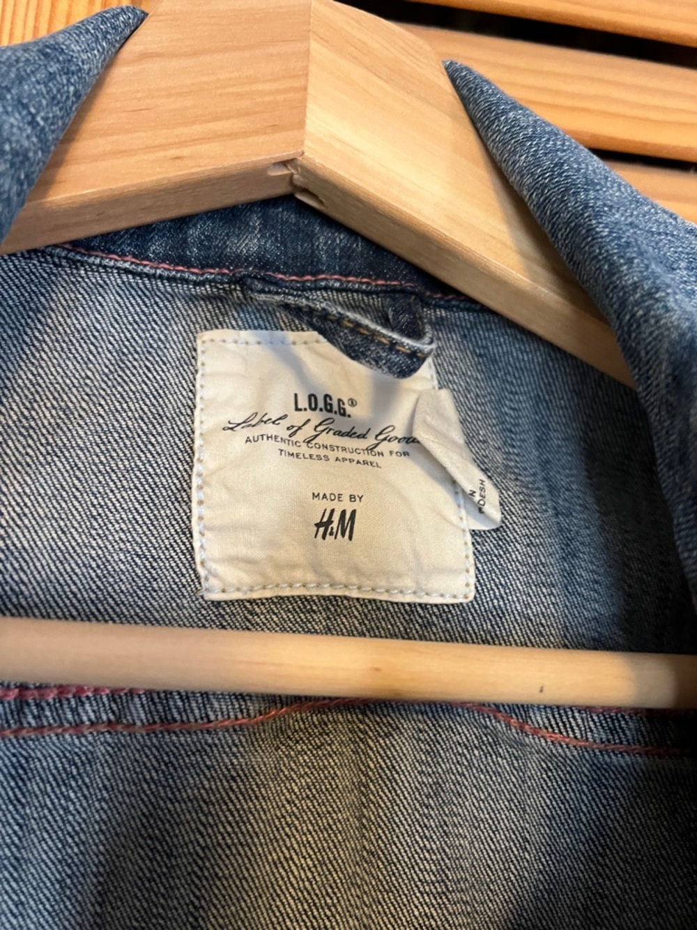 L.O.G.G. Label of Graded Goods by H&M Distressed Jean Jacket, size 2 - Picture 5 of 16